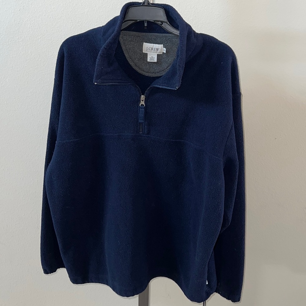 EUC J. Crew quarter zip fleece jacket Large